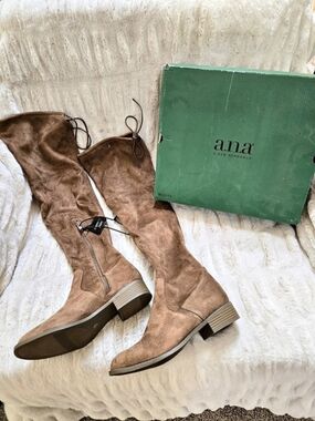 A.N.A Pixie Over-the-Knee Boots Brown US 7 M Like New